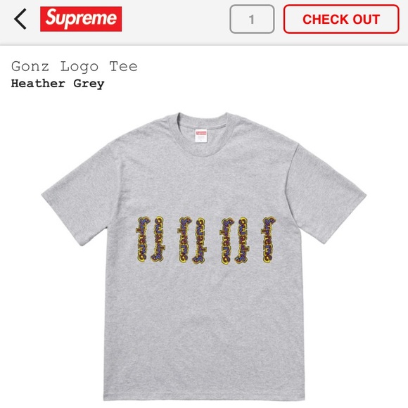 supreme gonz tee grey